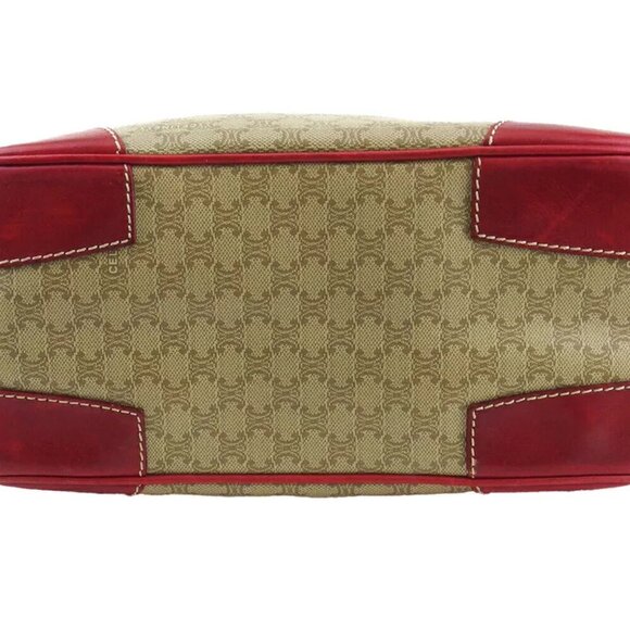 CELINE shoulder bag macadam beige PVC ?~ leather Authentic used T19351 - Picture 5 of 9